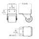 38mm Black Surface Mount Castor